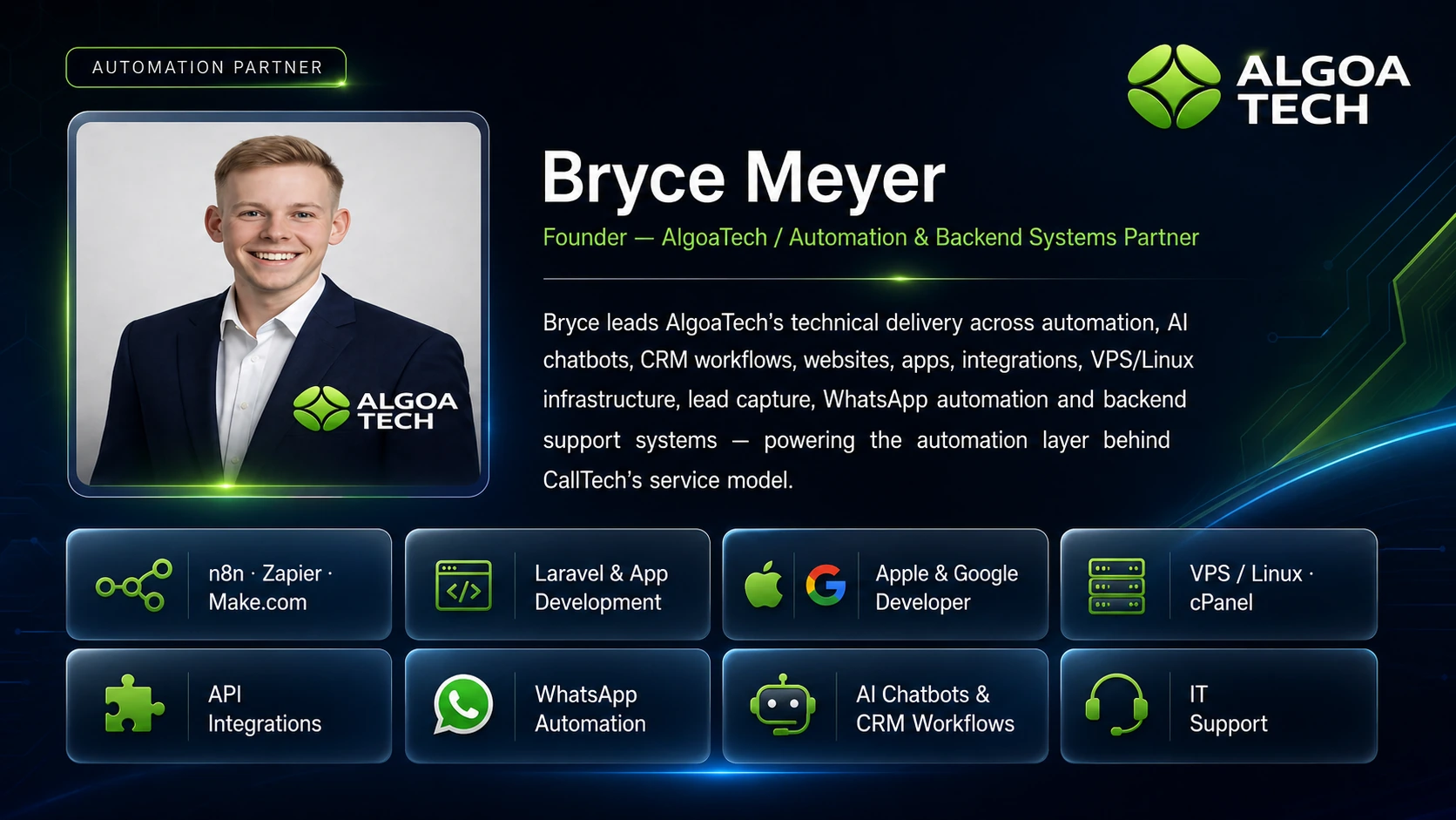 Bryce Meyer AlgoaTech automation partner profile